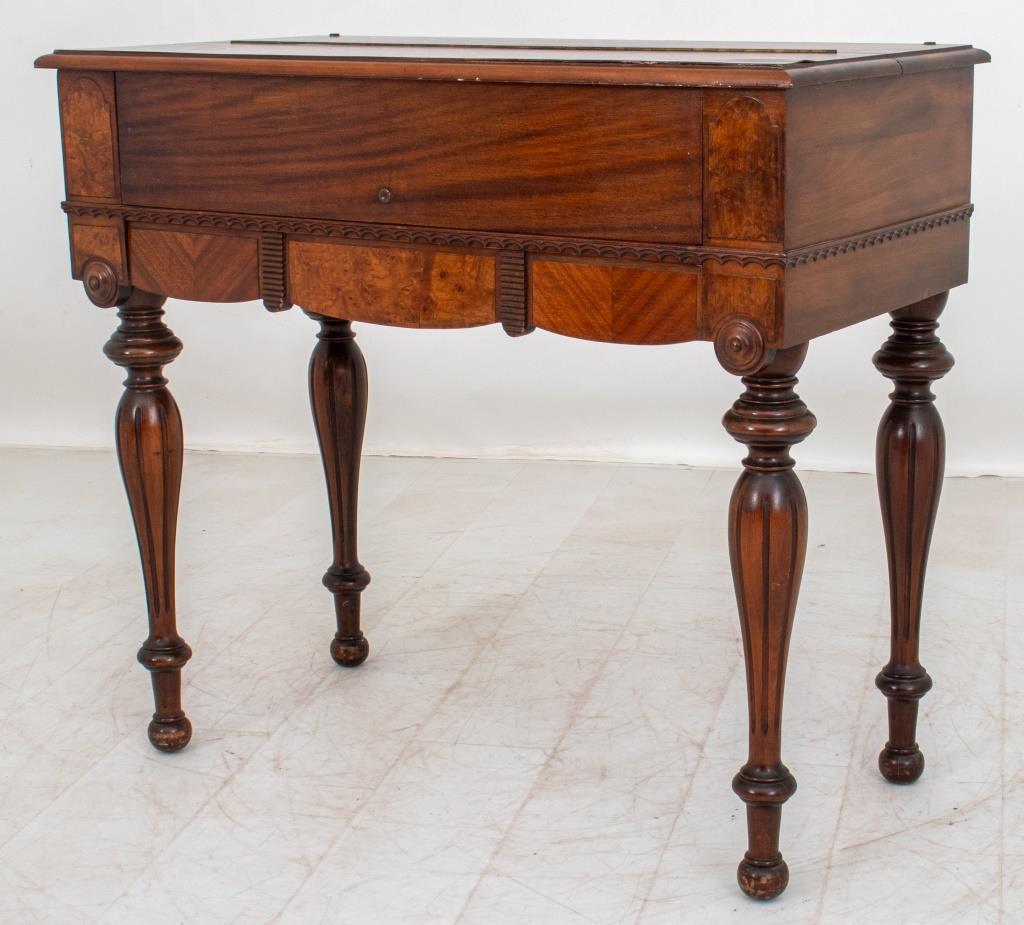 19th Century Victorian Mahogany Spinet Desk, 19th C For Sale
