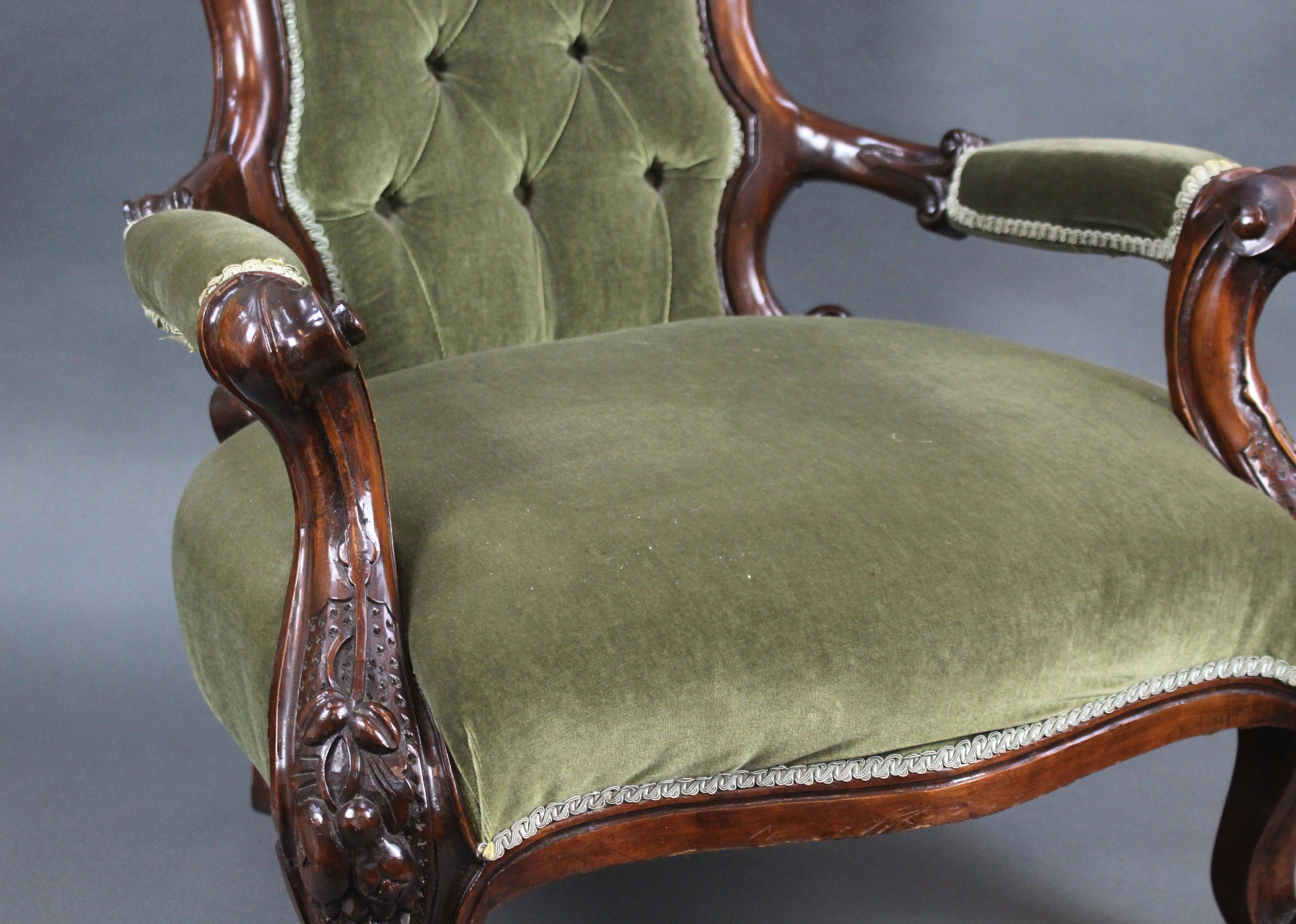 Victorian Style Mahogany Spoon Back Armchair 2