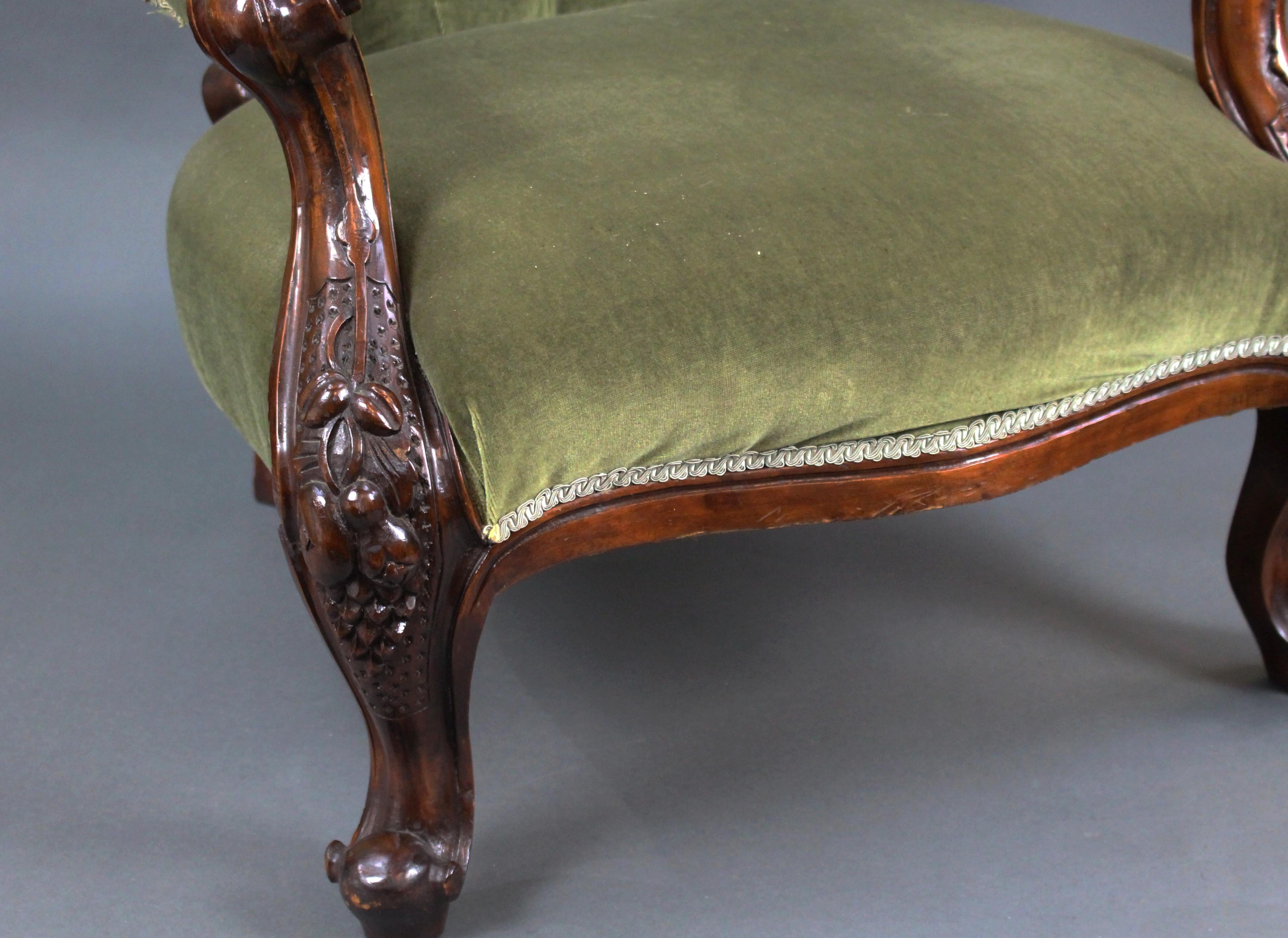 Victorian Style Mahogany Spoon Back Armchair 3