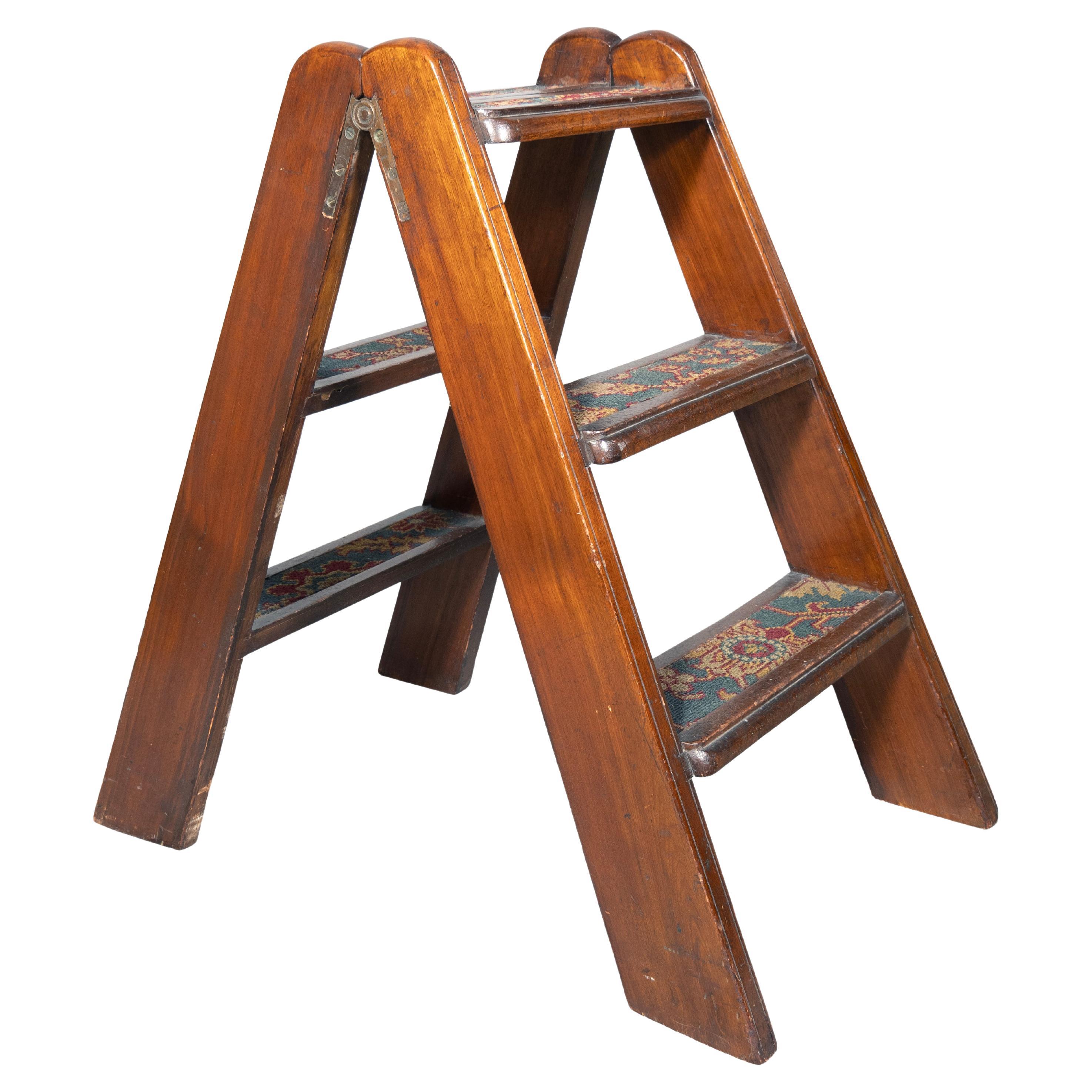 Victorian Mahogany Step Ladder