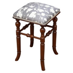 Used Victorian Mahogany Stool by H. Brooks & Co.