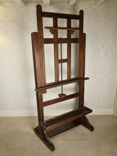 Victorian Mahogany Studio Easel by Joseph Fitter of Birmingham