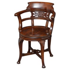 Victorian Mahogany Swivel Desk Chair