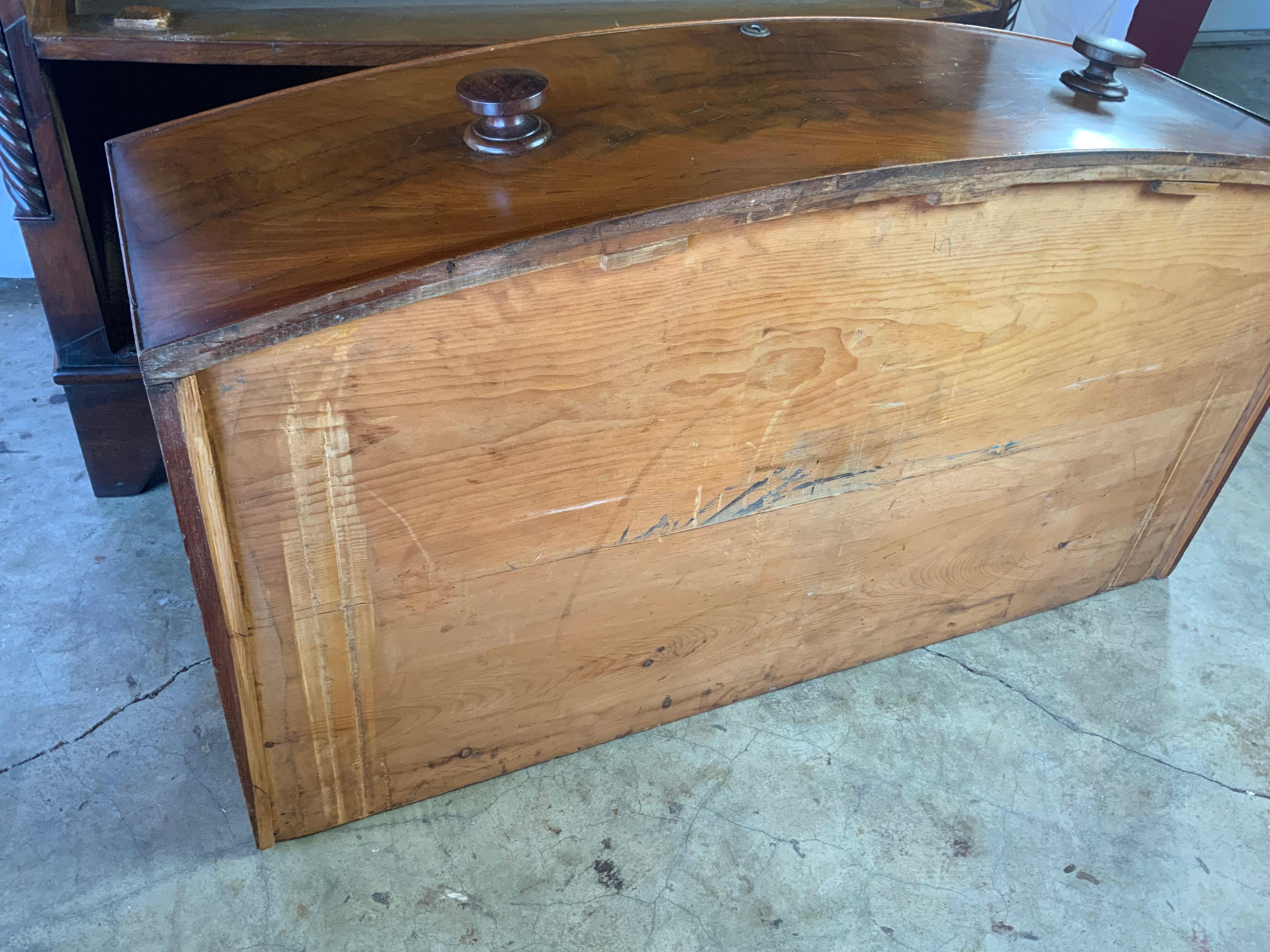 Victorian Bow Front Mahogany Tall Chest 7