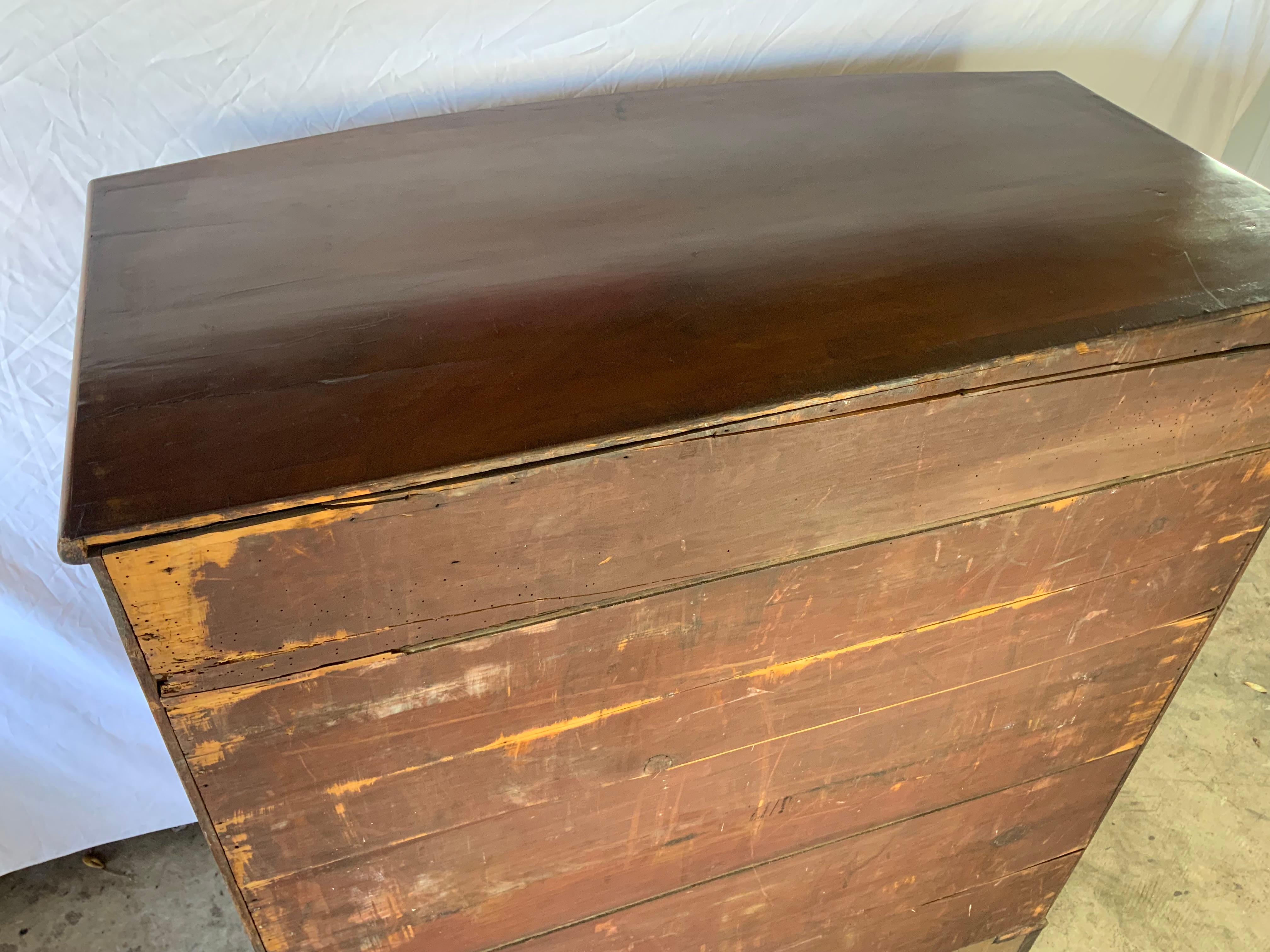Victorian Bow Front Mahogany Tall Chest 10