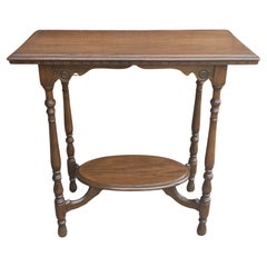 Table console victorienne en acajou à étages