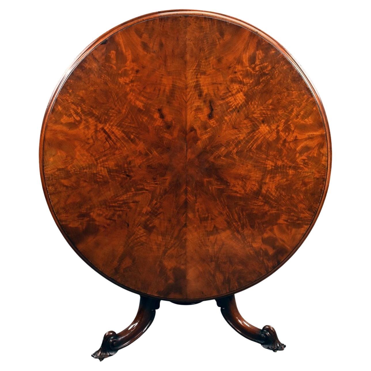 Victorian Mahogany Tilt Top Breakfast Table For Sale at 1stDibs