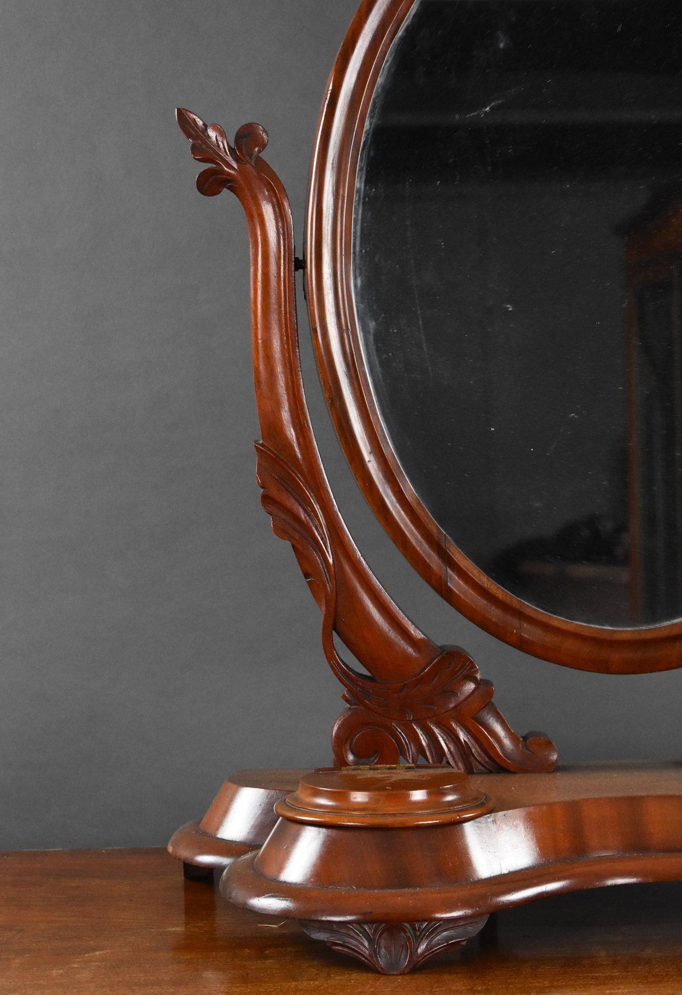 Miroir de toilette victorien en acajou Bon état - En vente à Chelmsford, Essex