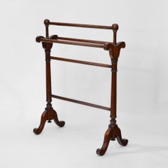 Victorian mahogany towel rail