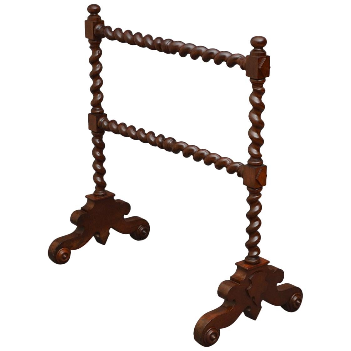 Victorian Mahogany Towel Rail