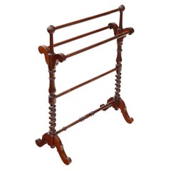 Antique Victorian Mahogany Towel Rail Stand