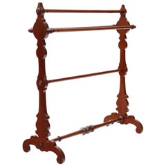 Victorian Mahogany Towel Rail Stand