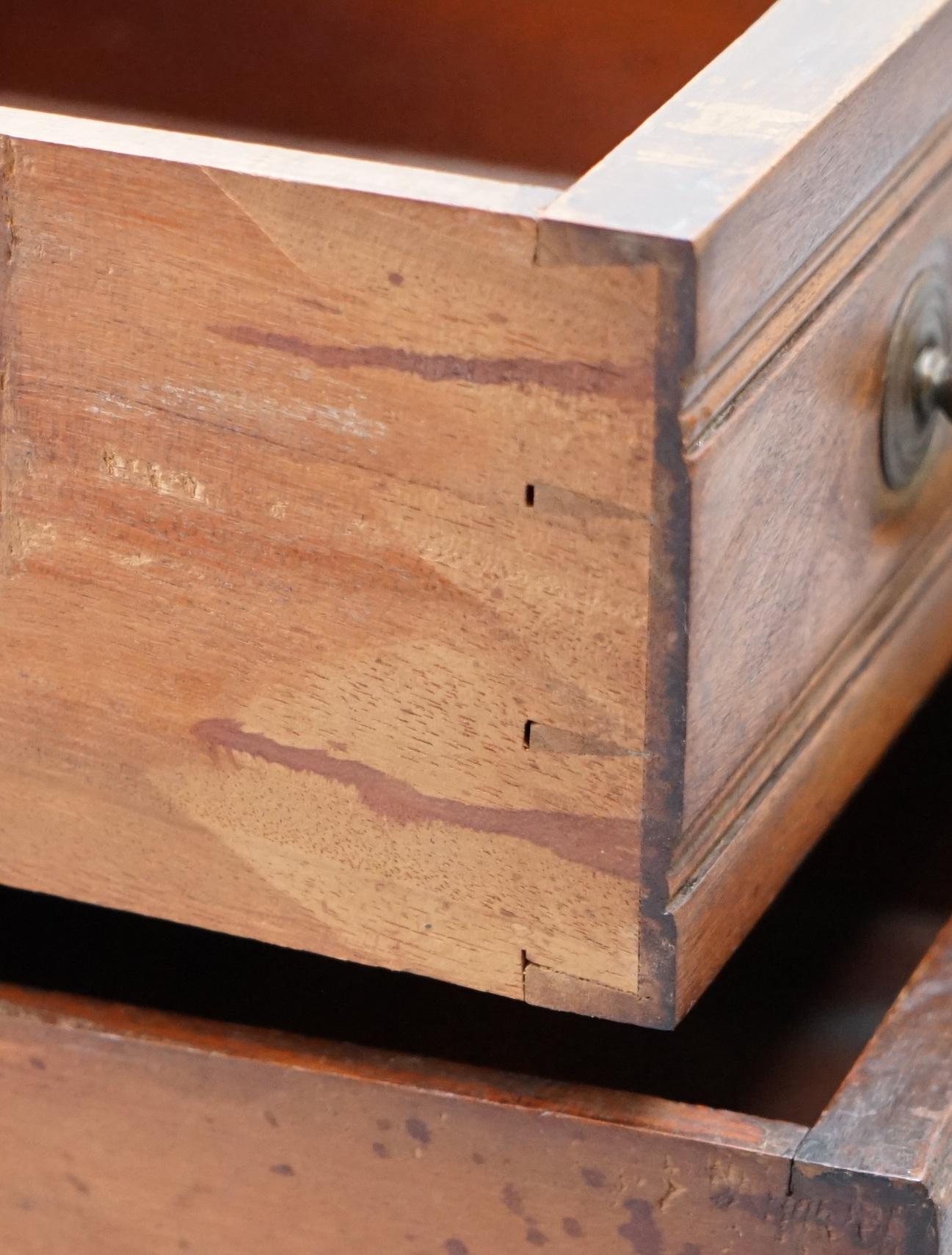 Victorian Mahogany Twin Pedestal Partner Desk Original Timber, Nice Leather Top 12
