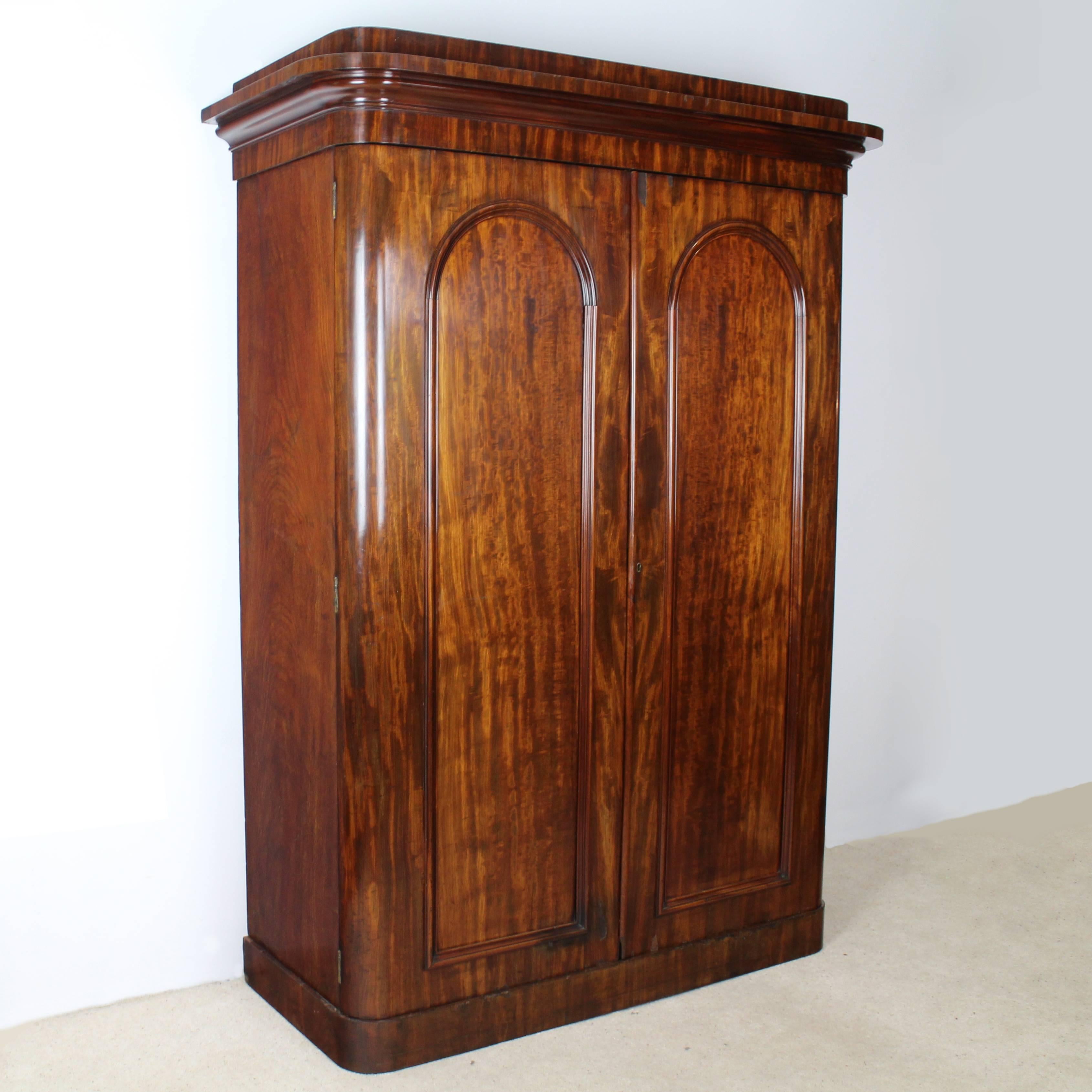 Antique 19th Century Victorian Mahogany Two-Door Wardrobe 2