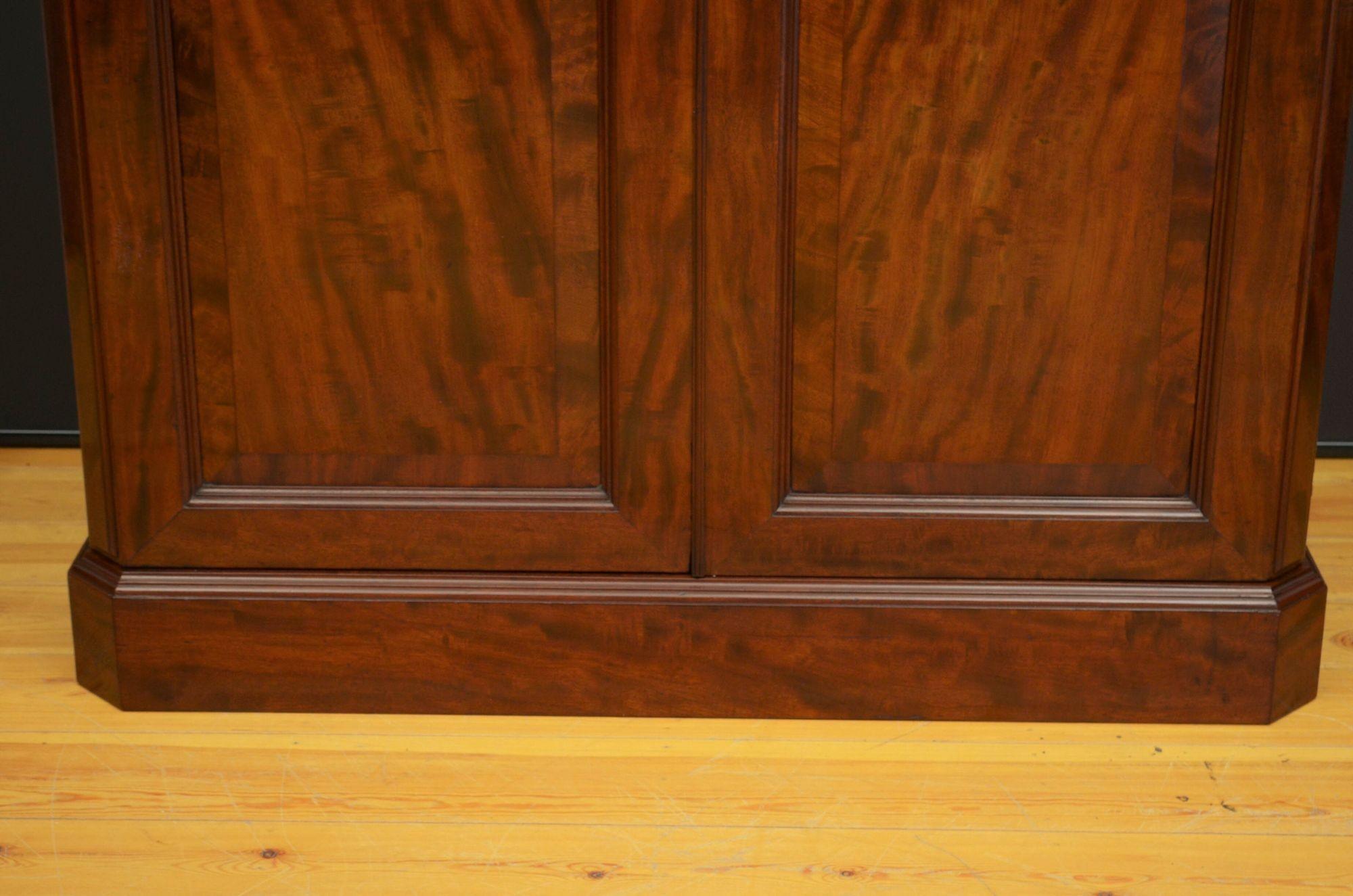 Victorian Mahogany Two Door Wardrobe For Sale 10