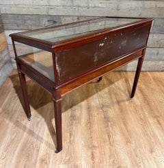 Victorian Mahogany Vitrine Shop Display Cabinet 1890 Salvage