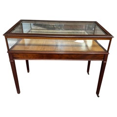 Victorian Mahogany Vitrine Shop Display Cabinet 1890 Salvage