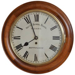 Antique Victorian Mahogany Wall Clock, F. Gibbs