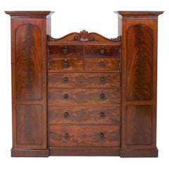 Victorian Mahogany Wardrobe - Antique Turret Closet