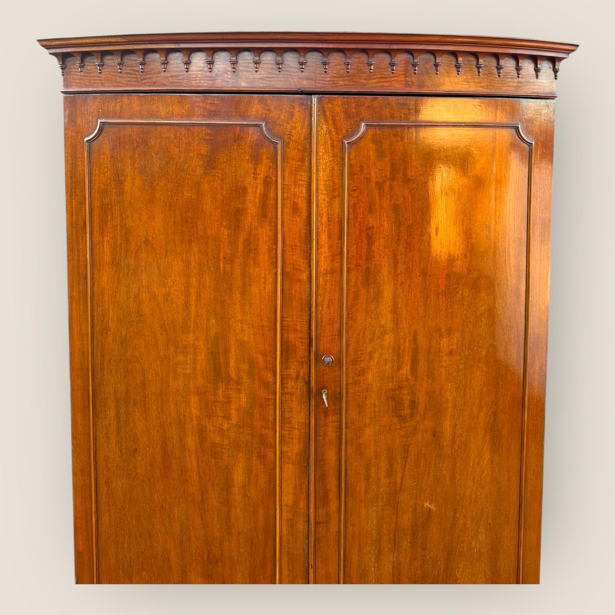 Carved Victorian Mahogany Wardrobe