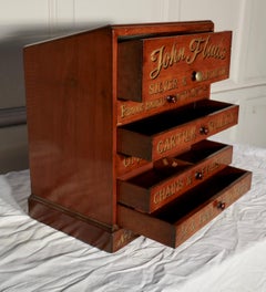 Victorian Mahogany Watchmakers Counter Top Shop Display Cabinet