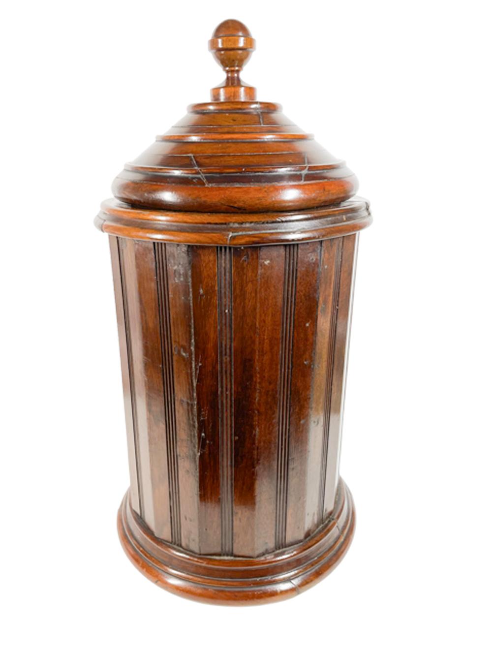 Victorian Mahogany Water / Beverage Cooler with Enameled Cast Iron Liner  In Good Condition For Sale In Chapel Hill, NC