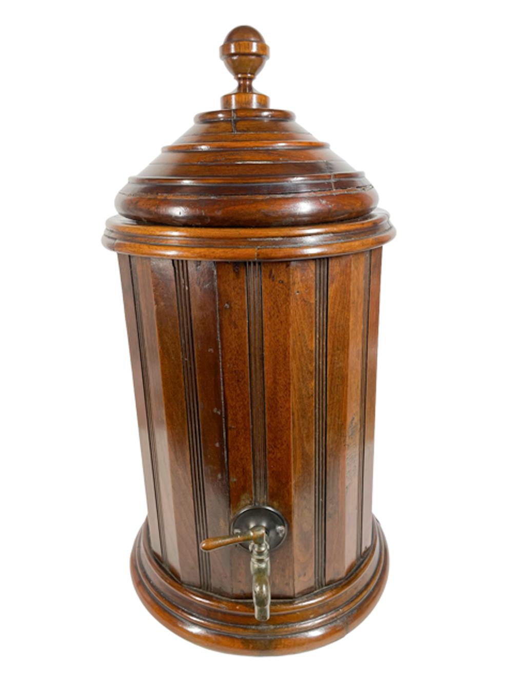 Victorian Mahogany Water / Beverage Cooler with Enameled Cast Iron Liner  For Sale 1