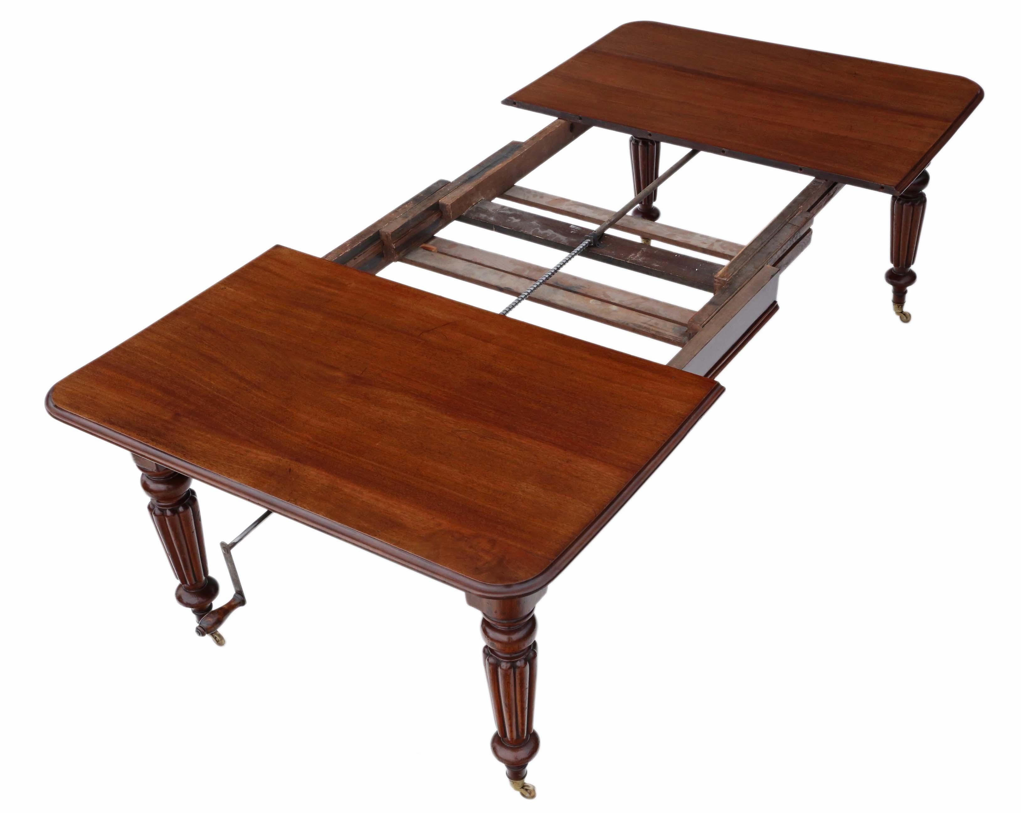 Victorian Mahogany Windout Extending Dining Table 2