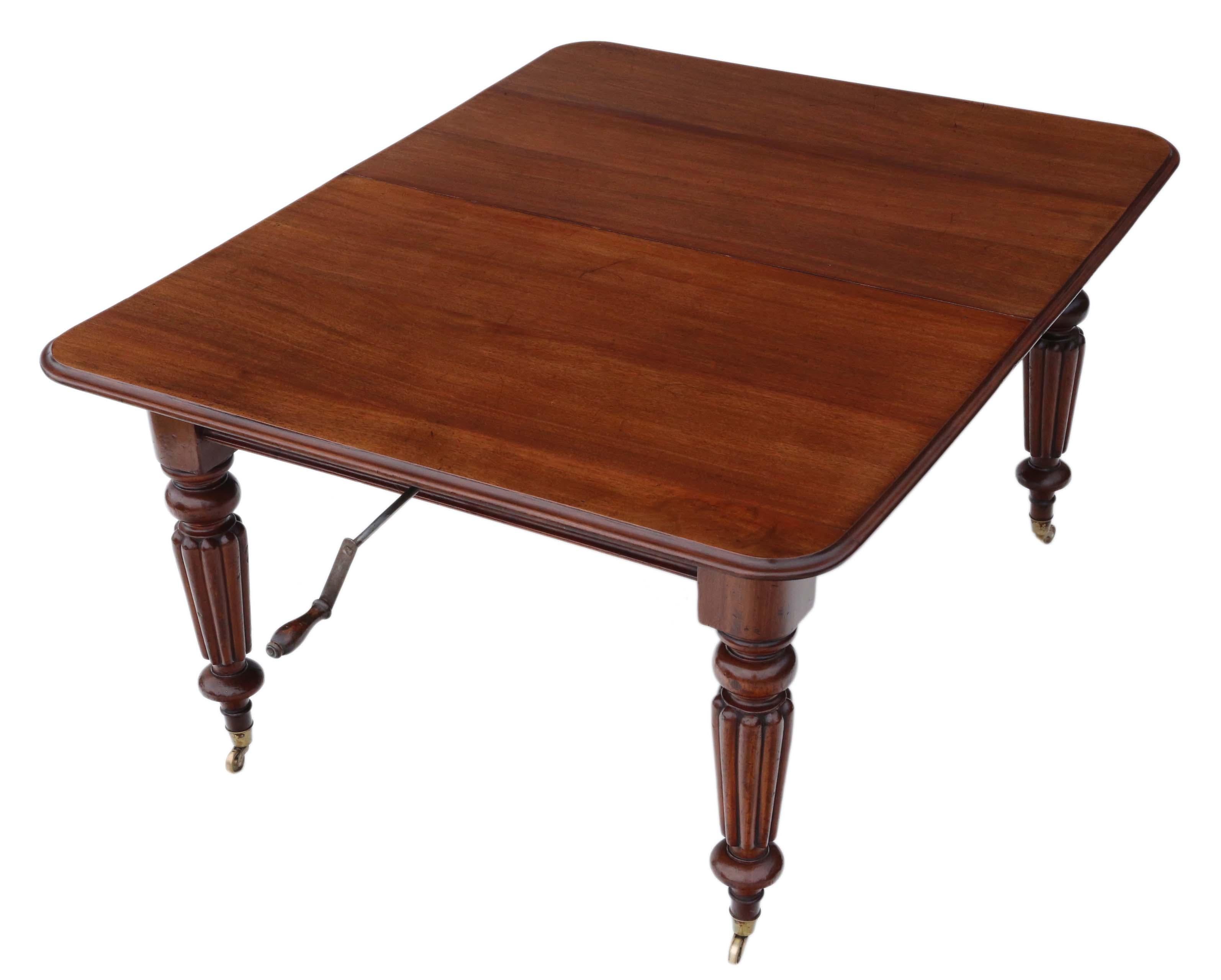 Victorian Mahogany Windout Extending Dining Table 3