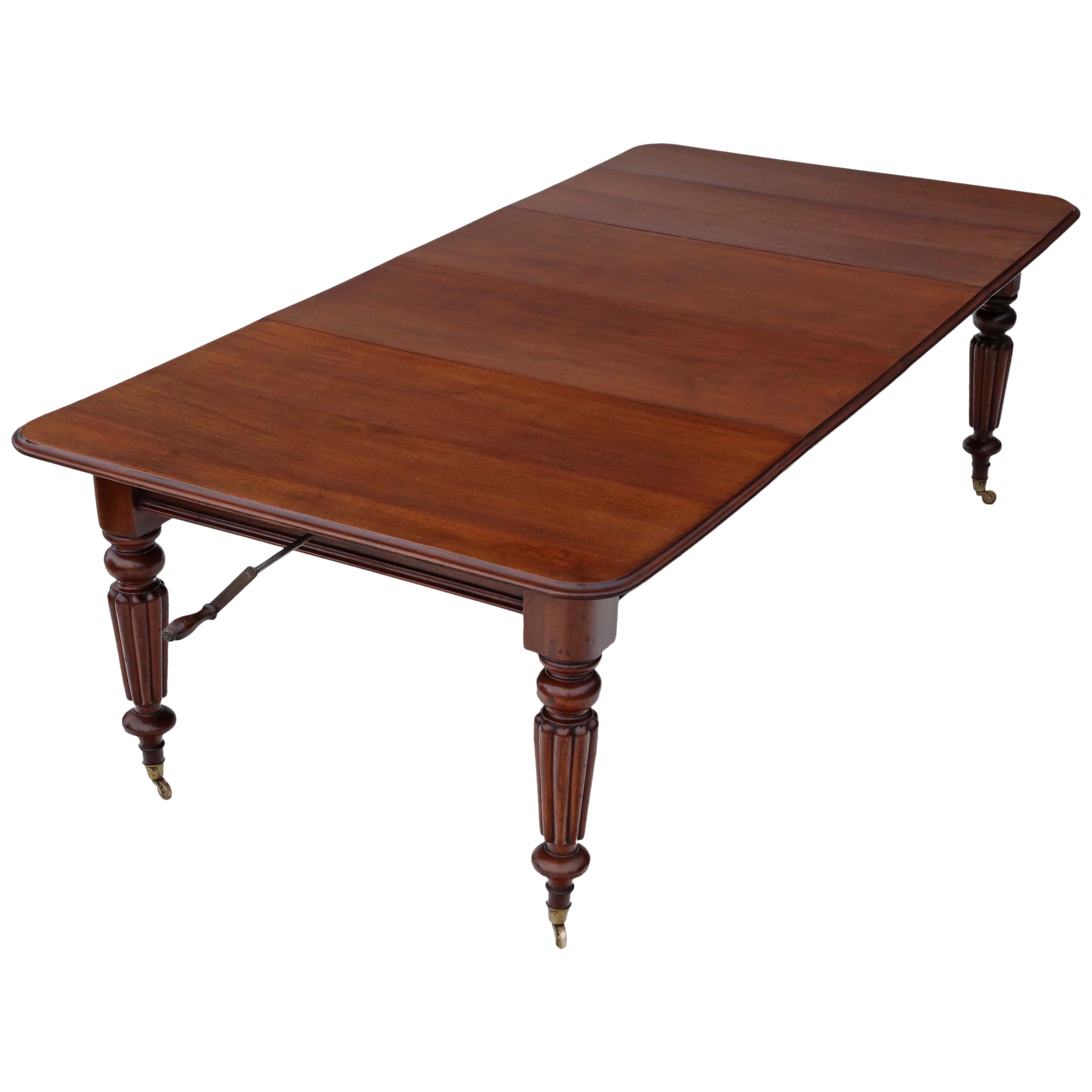Victorian Mahogany Windout Extending Dining Table