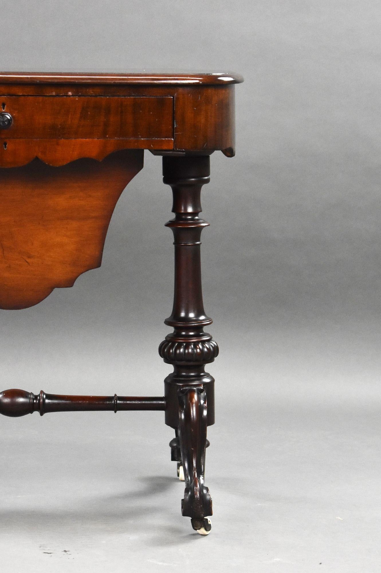 Victorian Mahogany Work Table For Sale 5