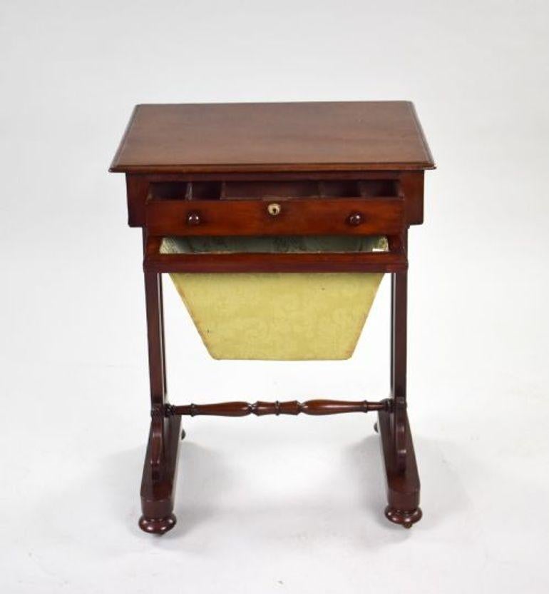 Victorian Mahogany Work Table For Sale 1