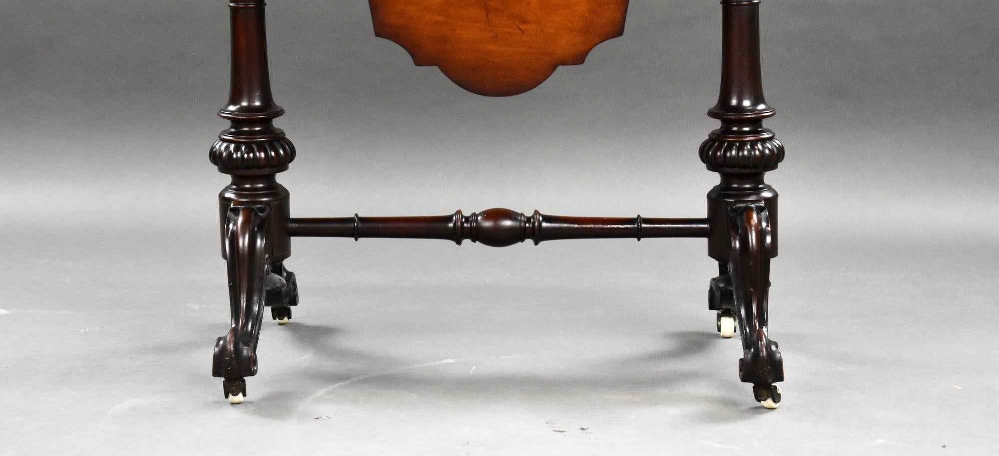 Victorian Mahogany Work Table For Sale 4