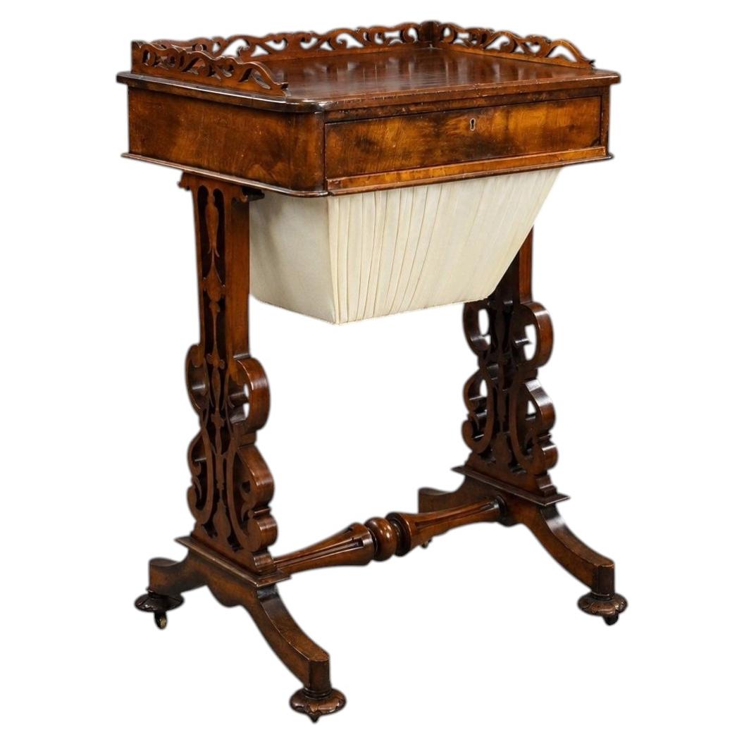Victorian Mahogany Work Table For Sale