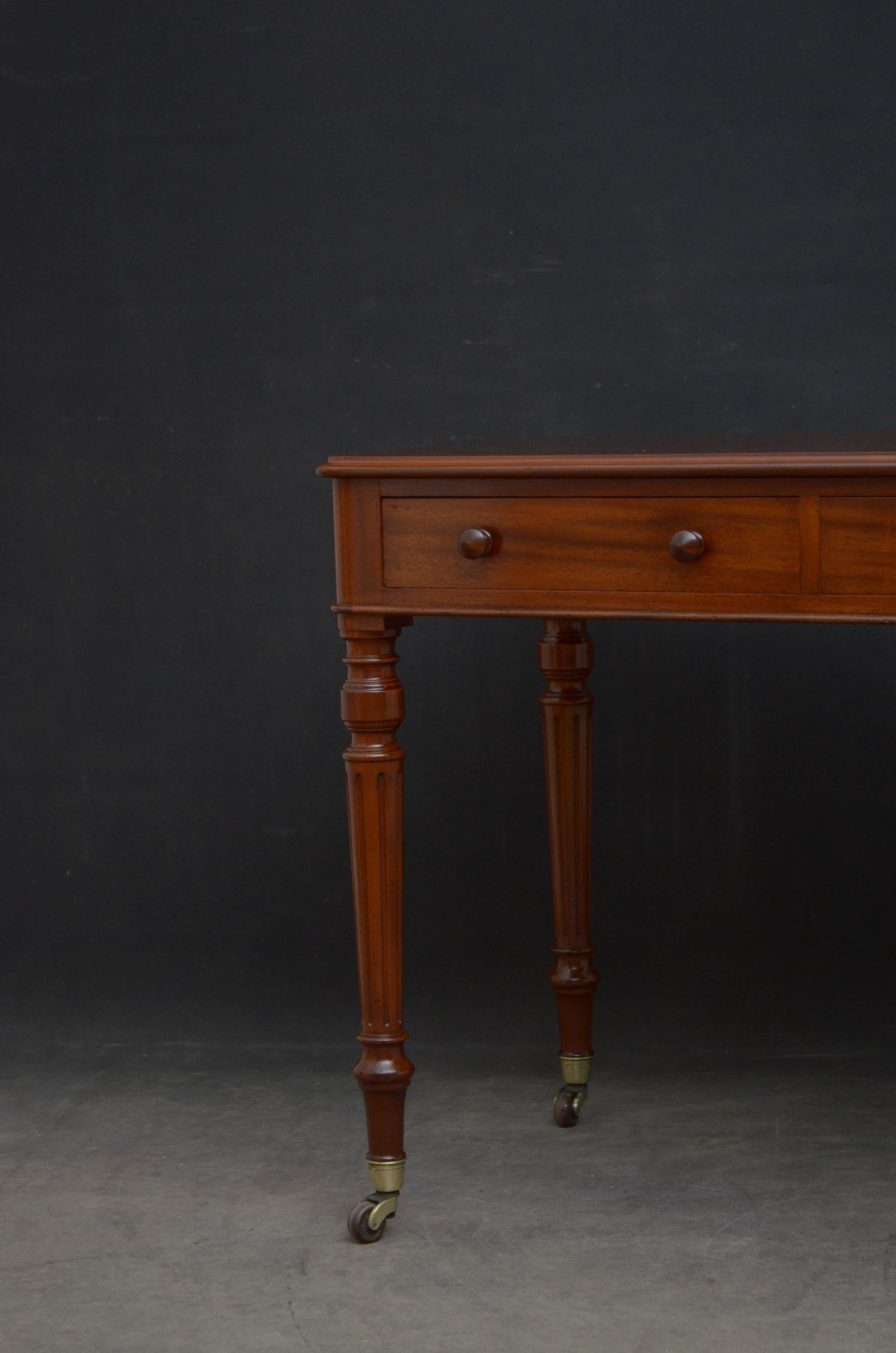 Victorian Mahogany Writing Table by Wilkinson & Son, 8 Old Bond Street 2