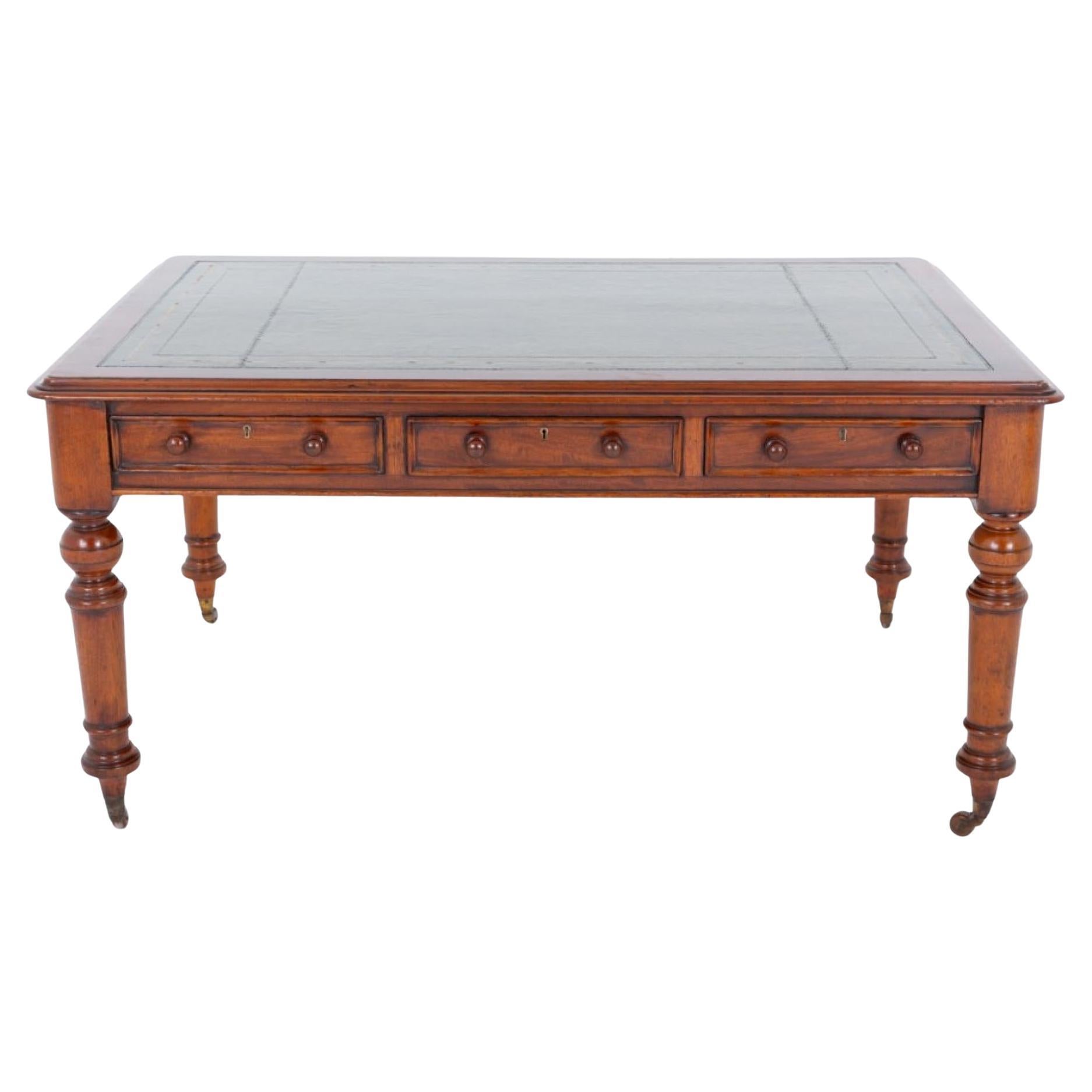 Victorian Mahogany Writing Table Desk Period 1860