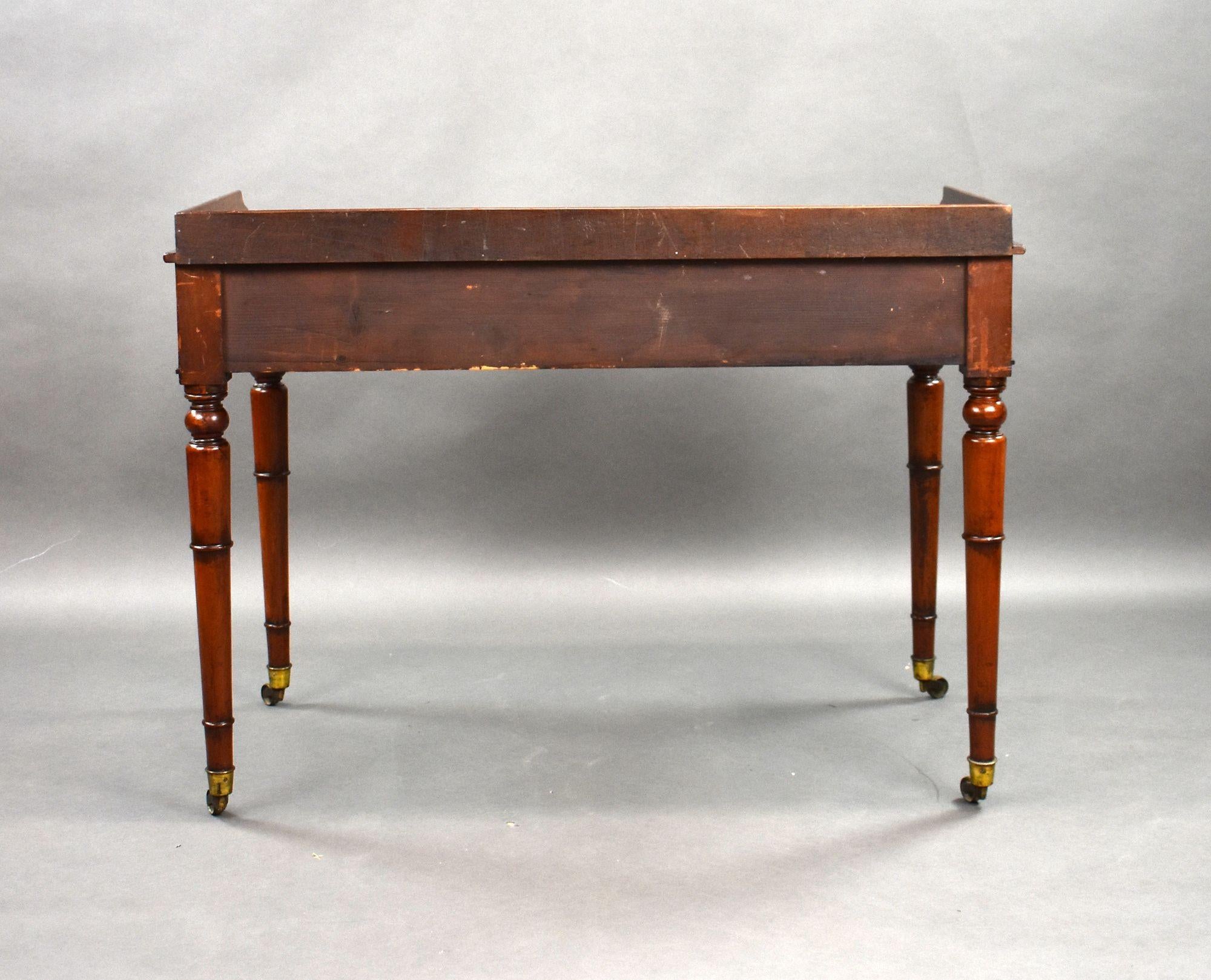 Victorian Mahogany Writing Table For Sale 7