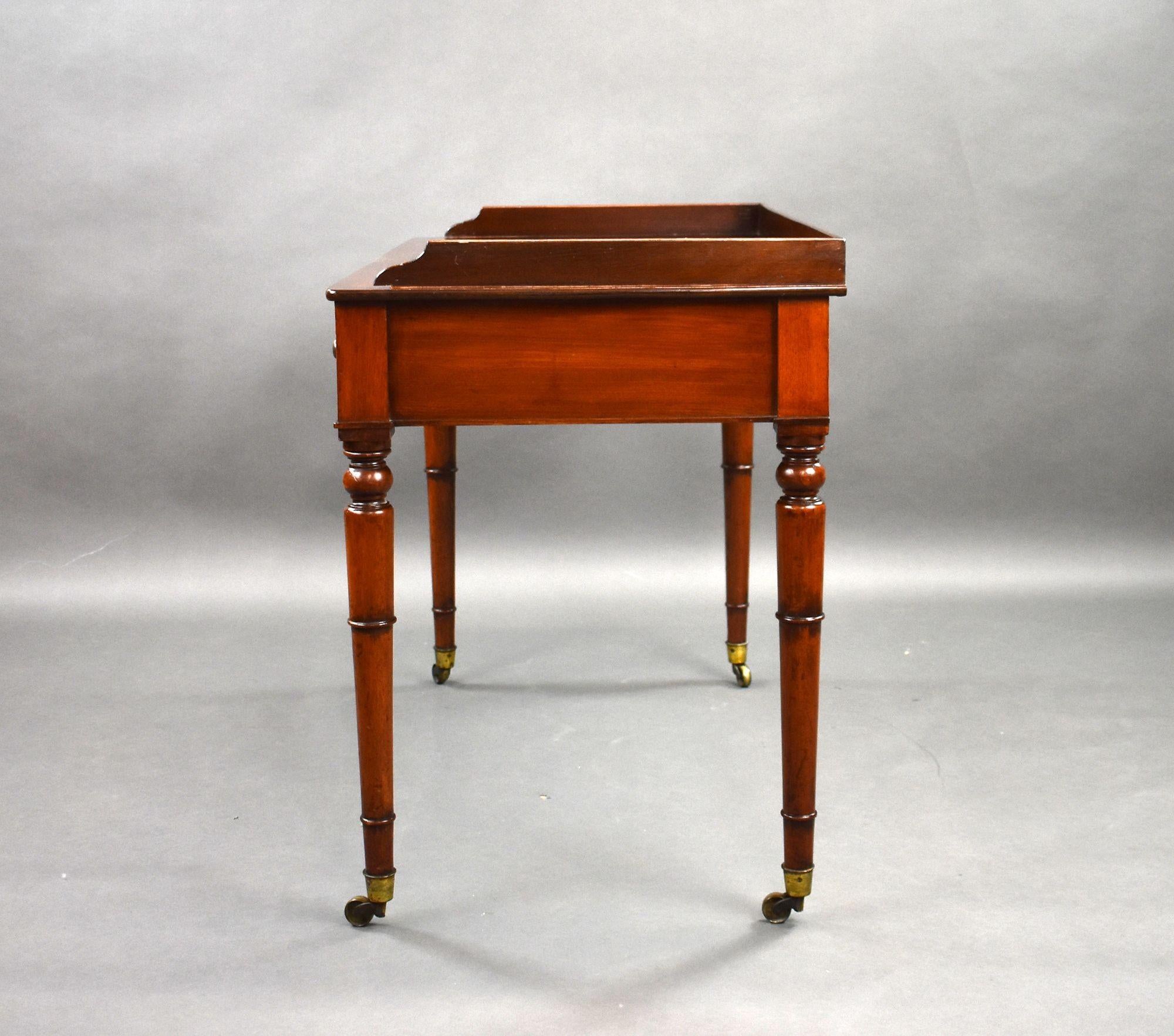 Victorian Mahogany Writing Table For Sale 8