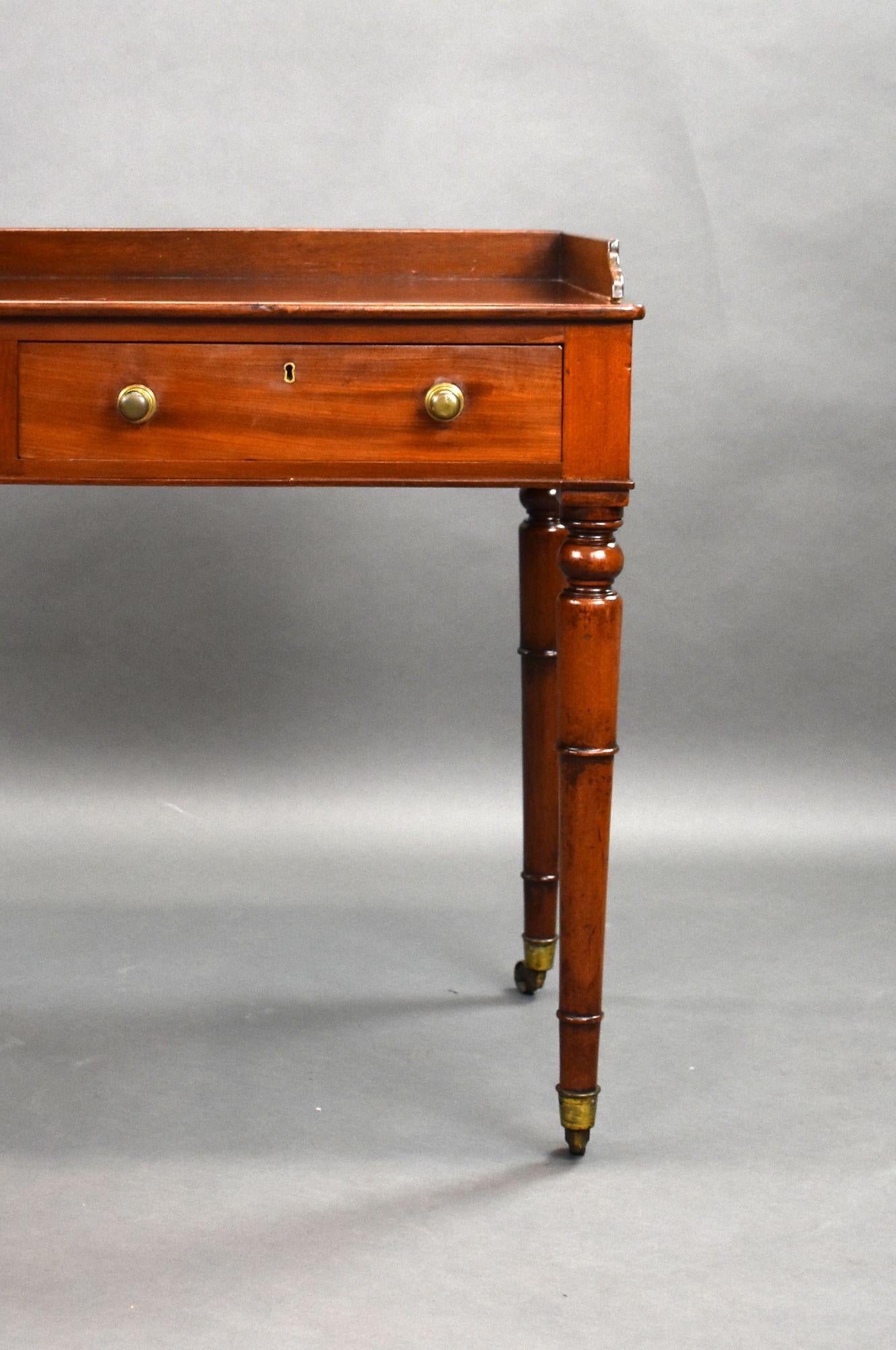 19th Century Victorian Mahogany Writing Table For Sale
