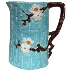 Viktorianische Majolika Hartriegel Blumen Krug Holdcroft:: um 1890
