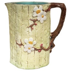 Viktorianische Majolika Hartriegel Blumen Krug Holdcroft:: um 1890