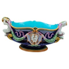 Giardiniere vittoriana in maiolica “Renaissance” di Minton, CIRCA 1876