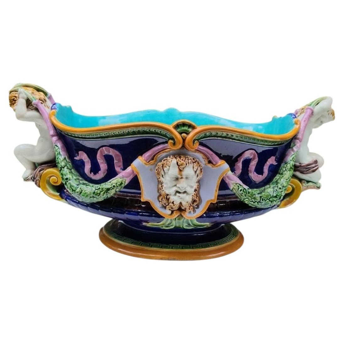 Victorian Majolica Jardiniere Renaissance Minton, circa 1876