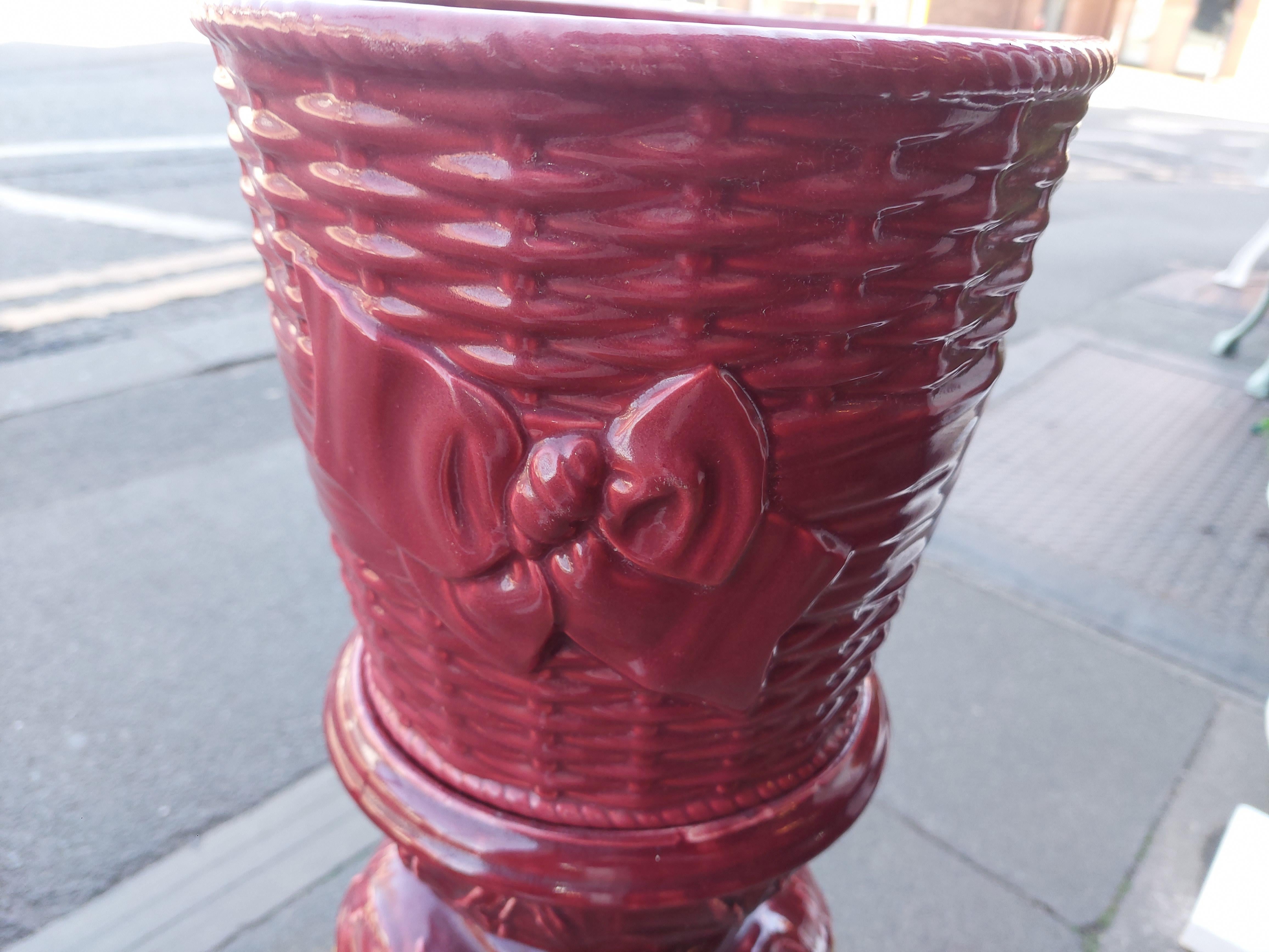 Viktorianischer Majolika Jardiniere Stand im Angebot 2