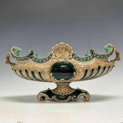 Victorian Majolica Pedestal Centerpiece, 19th Century