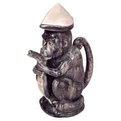 Victorian Majolica Porcelain Monkey