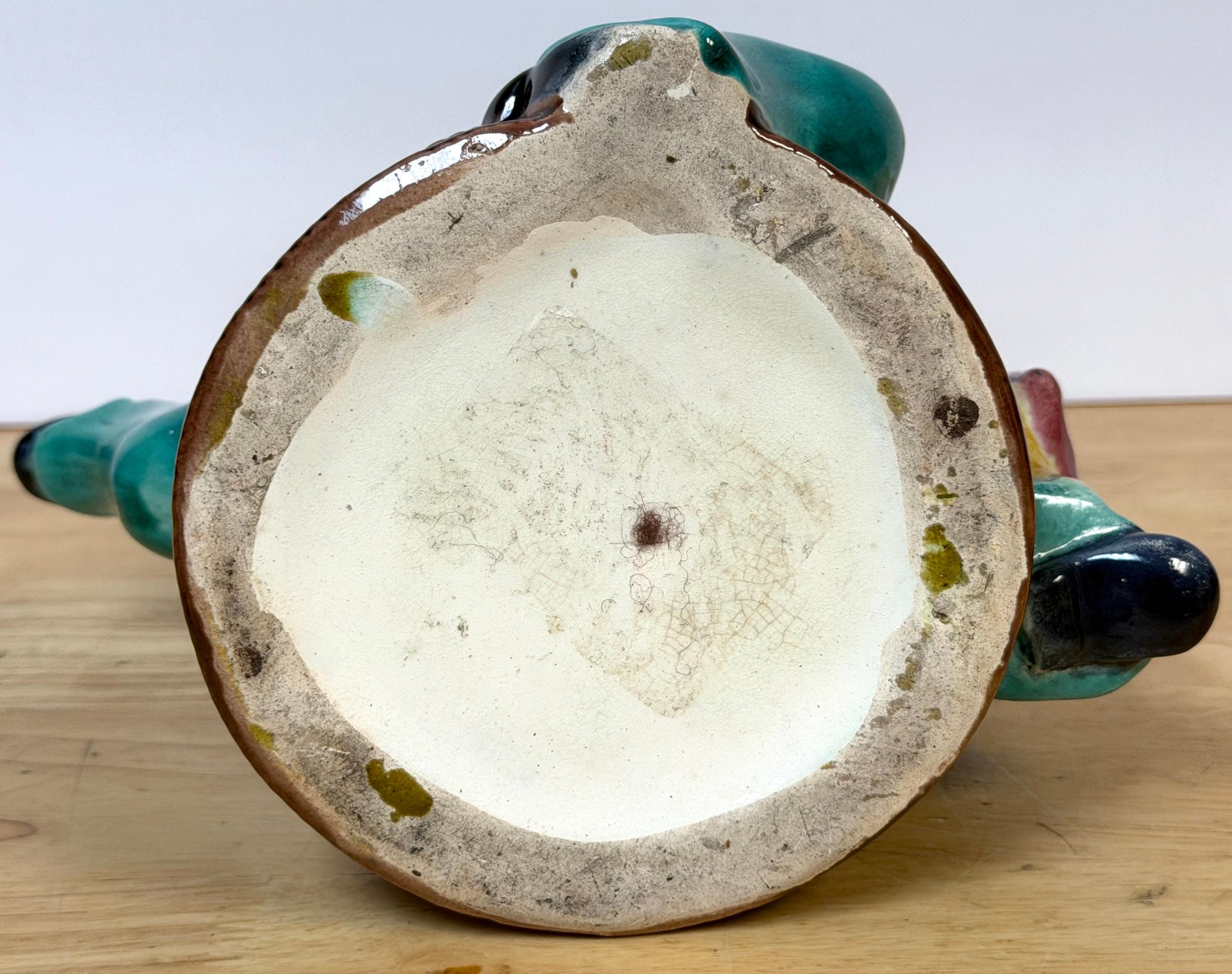 Victorian Majolica “Three-Legged Sailor” Teapot, Attributed William Brownfield Mayólica en venta