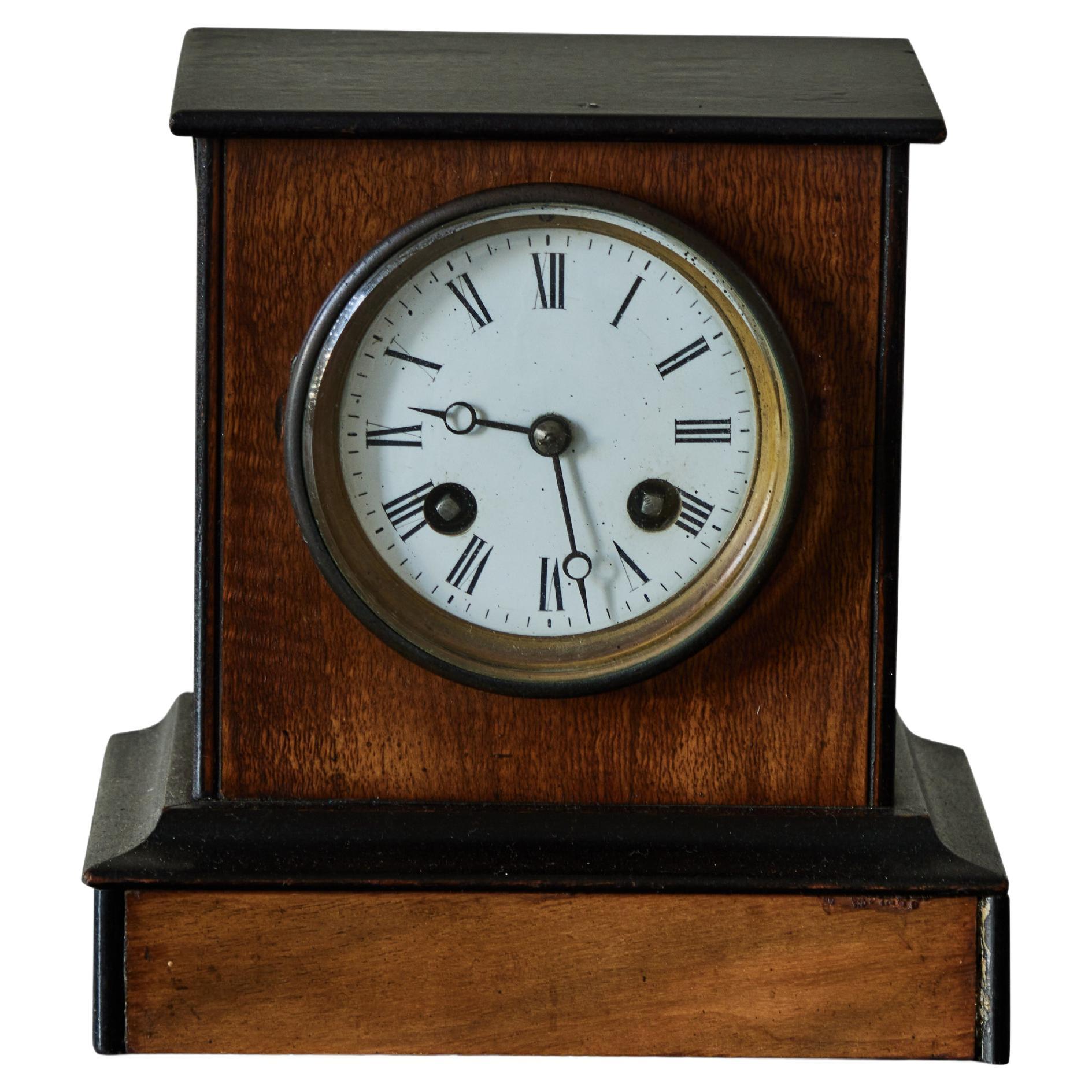 Victorian Mantle Clock in Walnut
