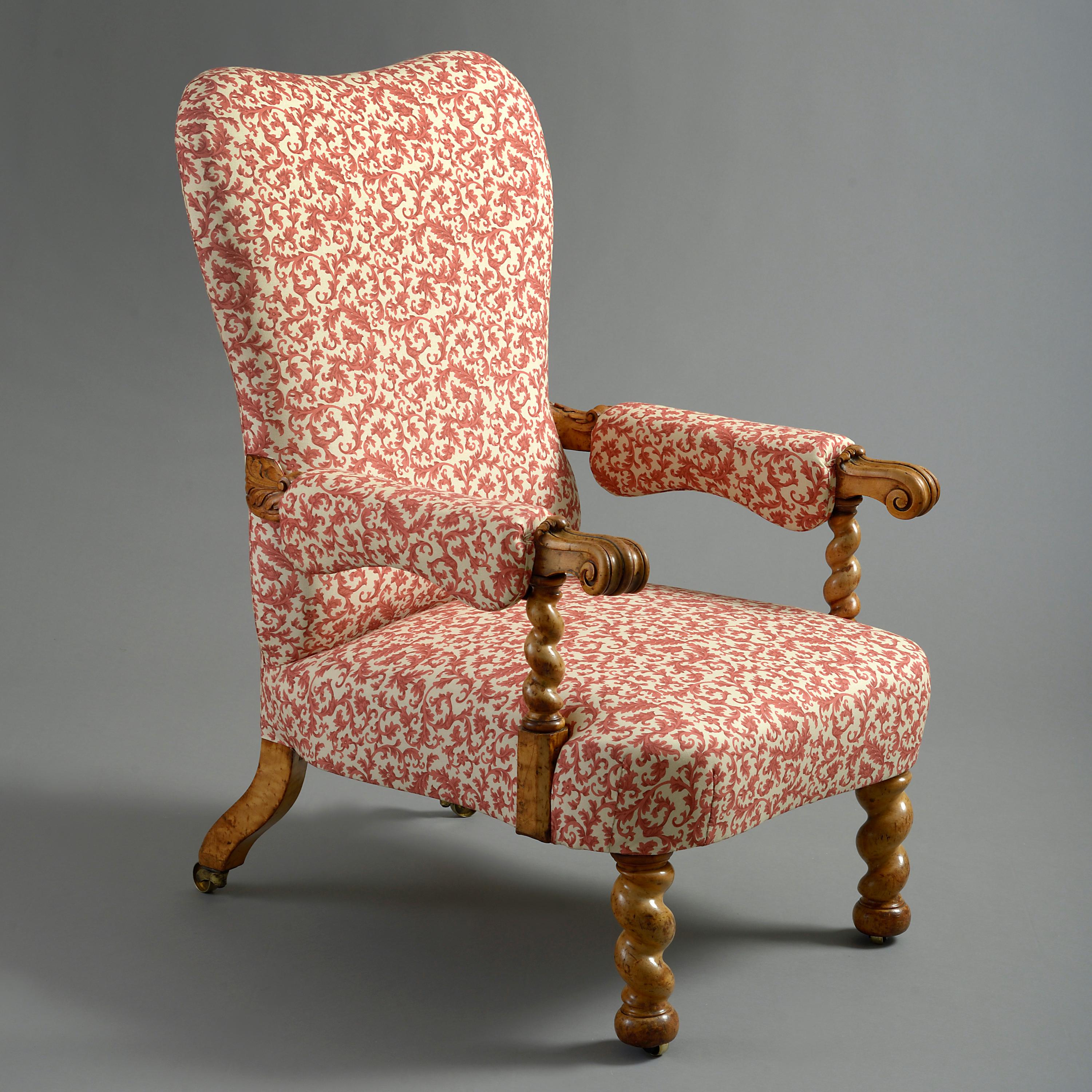 Victorian Maple Armchair In Good Condition For Sale In London, GB