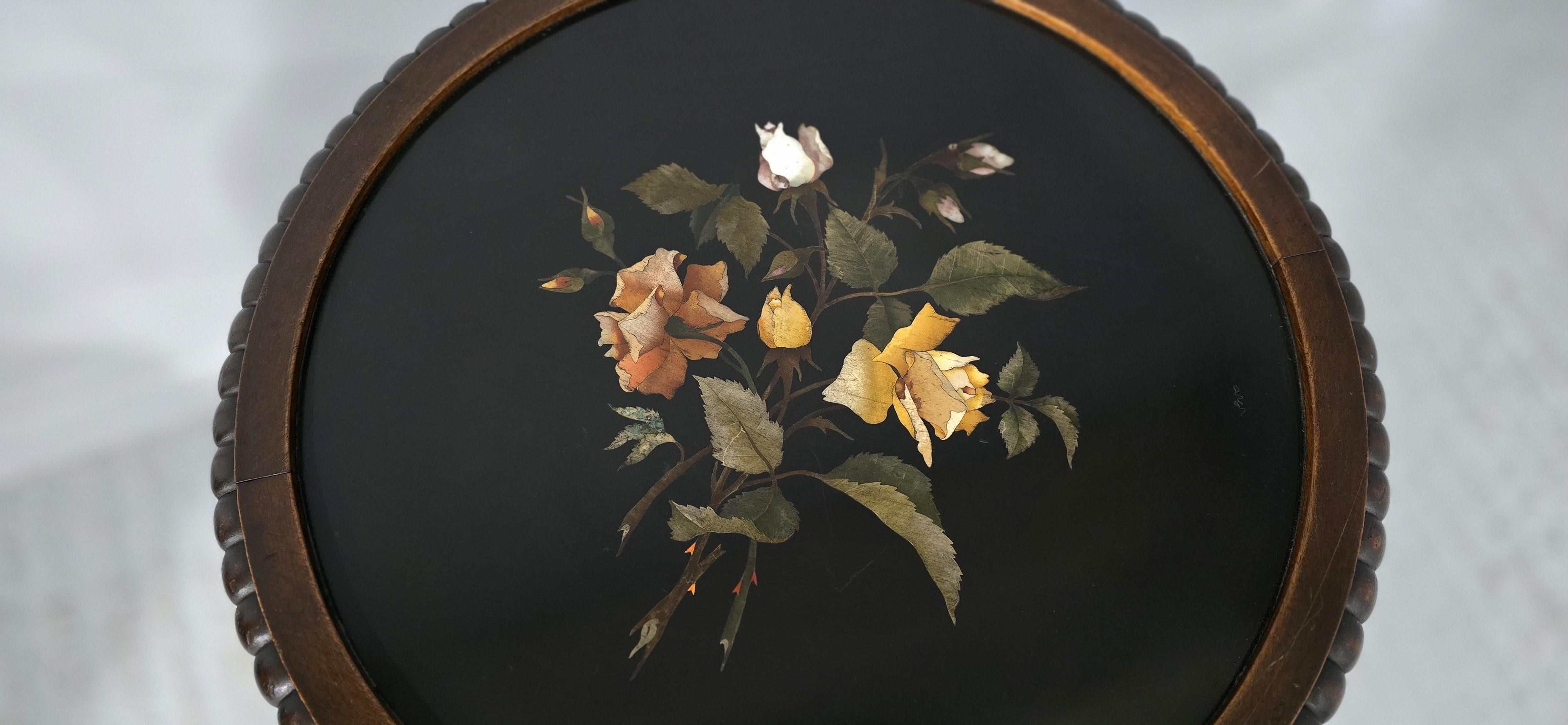Table victorienne Pietra Dura en vente 2